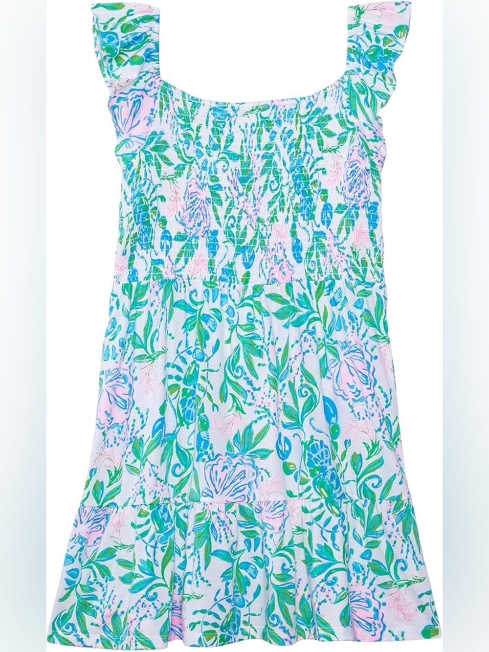 LILLY PULITZER MINI JILLY DRESS RESORT WHITE JUST A PINCH GIRLS MEDIUM
